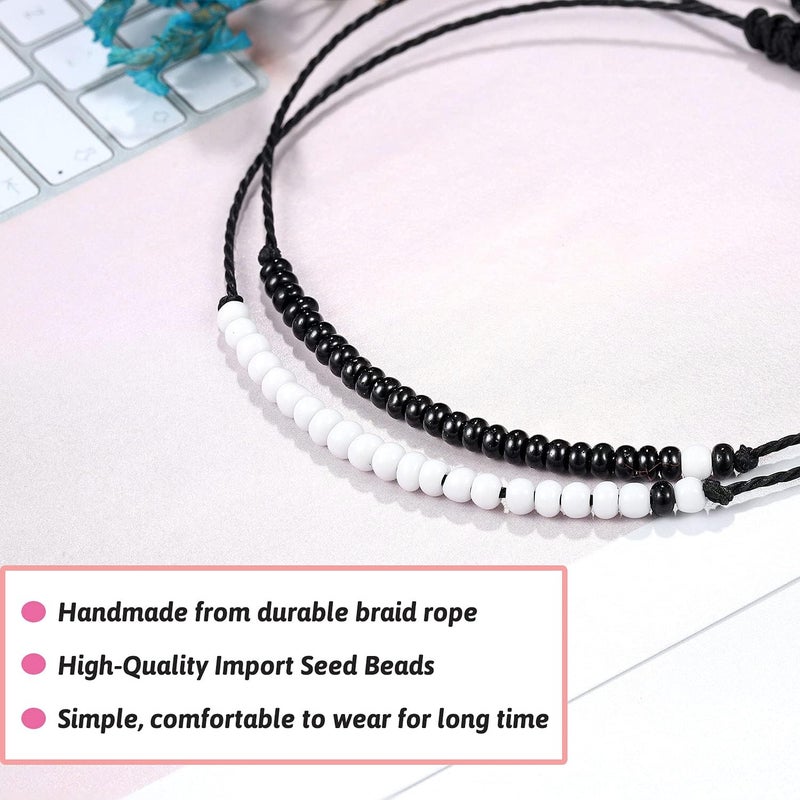 UNGENT THEM Pinky Promise Matching Bracelet for Couples Soulmate Man Distance Relationship Gifts for Women Men Him Her… - Image 3